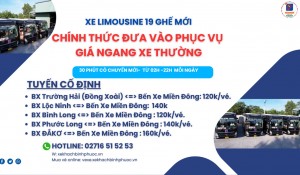 Xe limousine chất lượng cao - vé ngang "xe thường" (120k-140k)