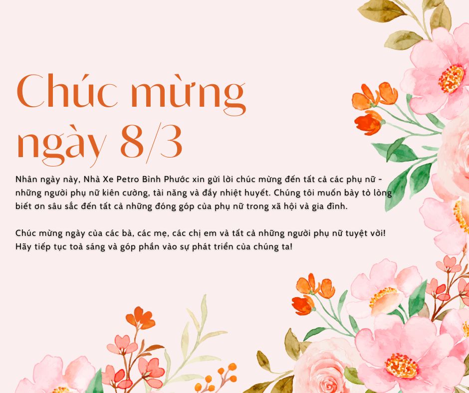 Chào mừng ngày quốc tế phụ nữ 8-3
