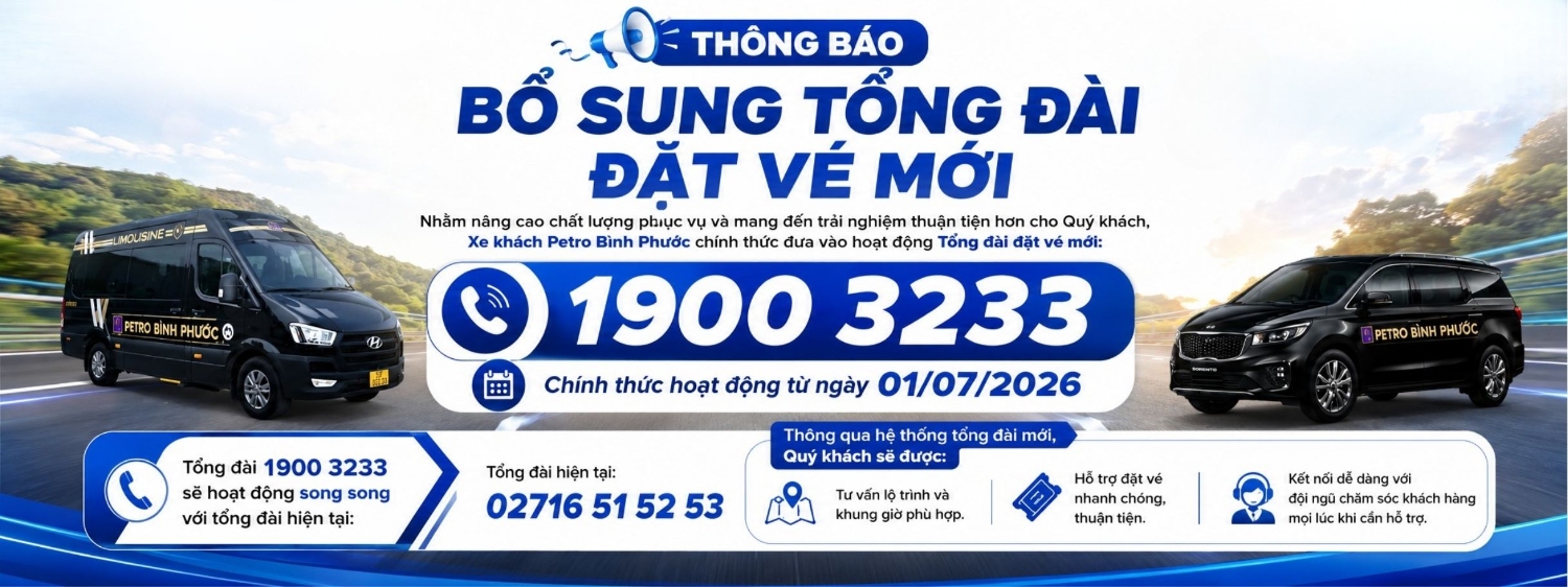 Thông báo bổ sung Tổng đài đặt vé mới